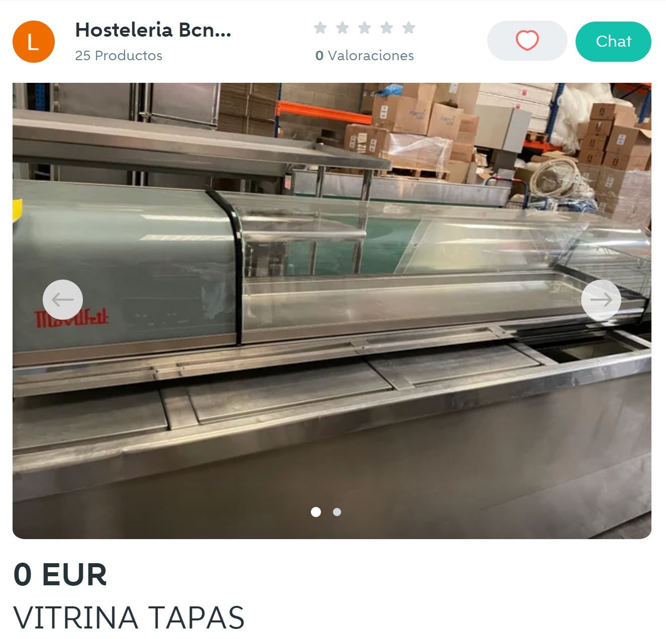 Una vitrina de bar, gratis a Wallapop