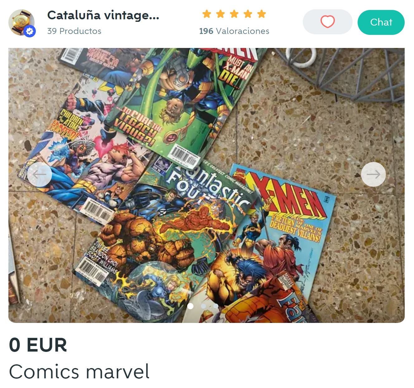 Còmics de Marvel que es regalen a Wallapop