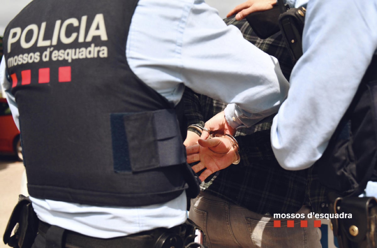 Els Mossos d'Esquadra practicant una detenció / Mossos