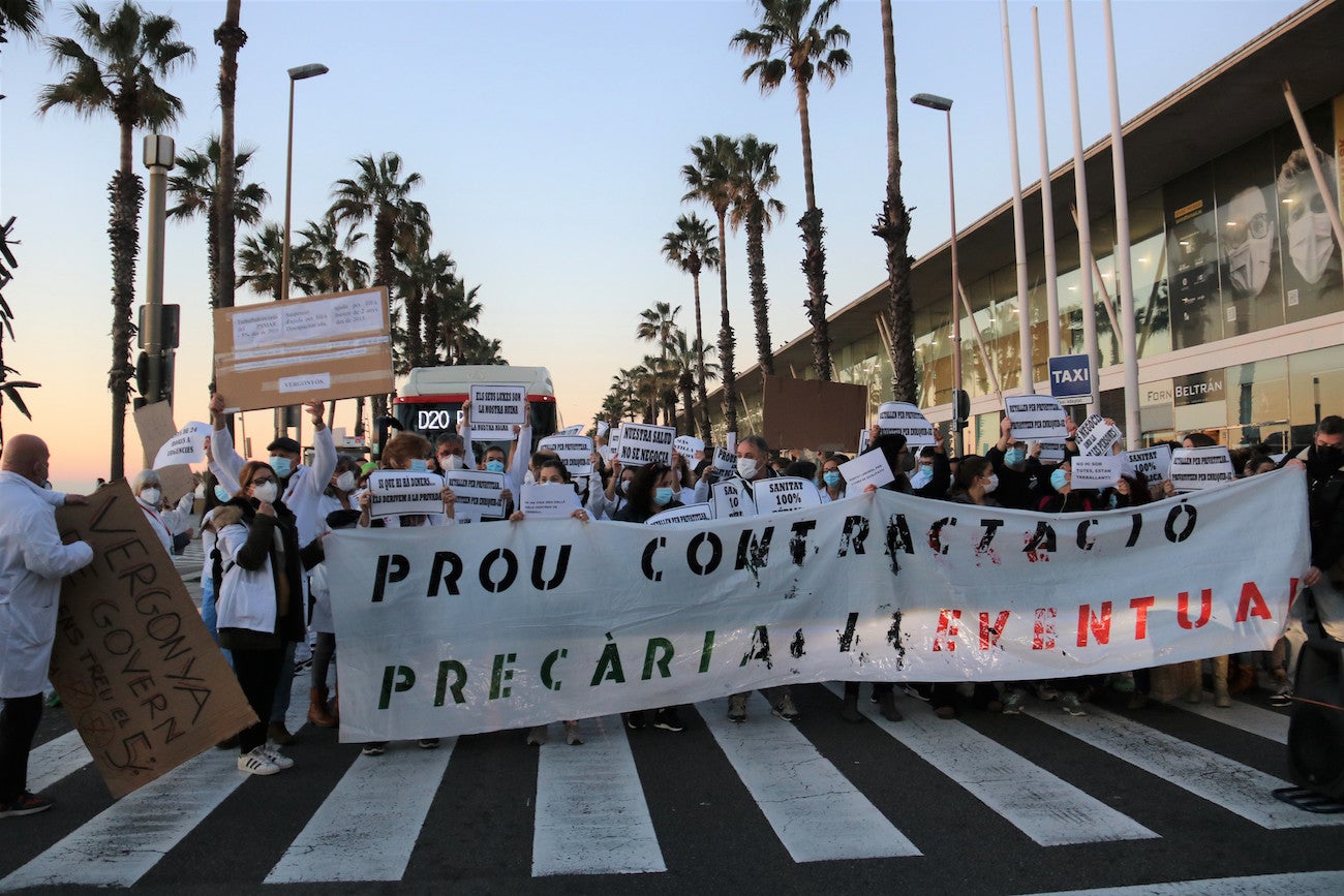 Protesta dels treballadors de l'Hospital del Mar / ACN