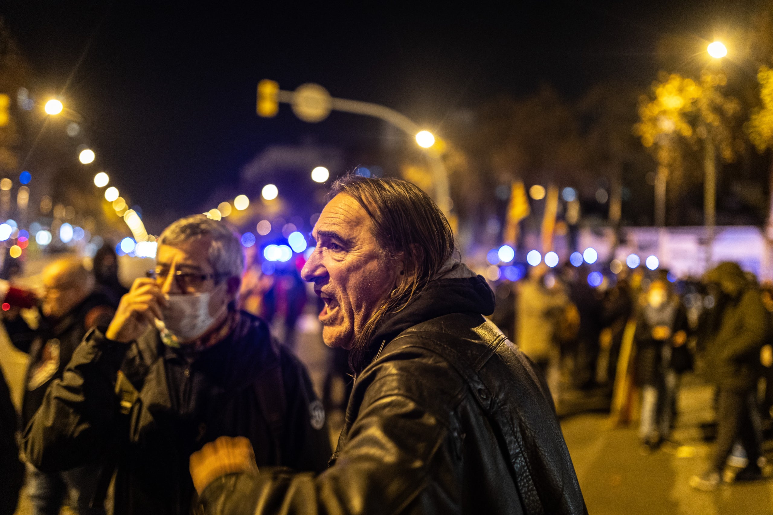 L'activista i fundador de Terra Lliure Fredi Bentanachs, en la concentració de Meridiana Resisteix / David Melero