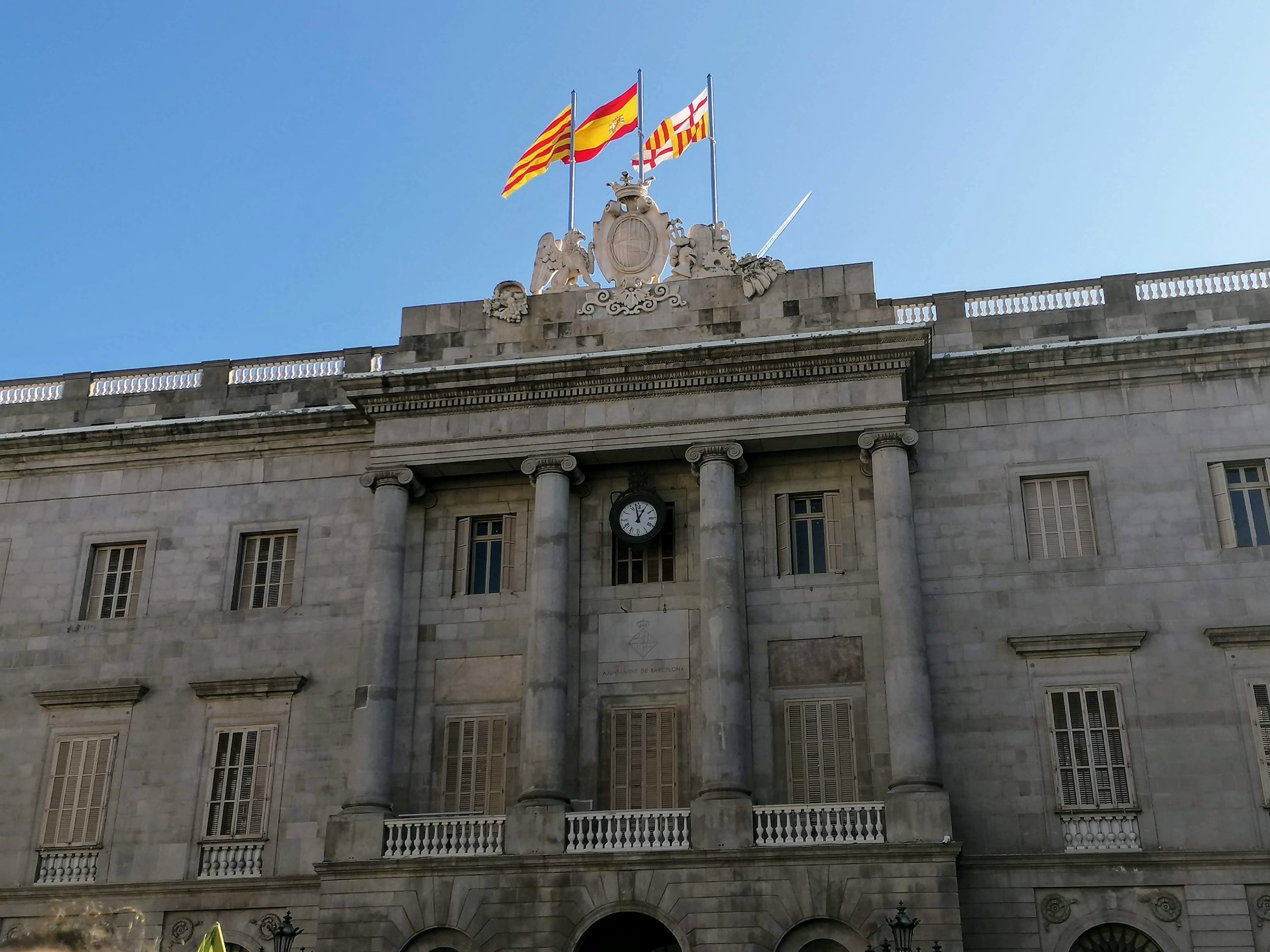 Façana de l'Ajuntament de Barcelona, a plaça Sant Jaume / MMP