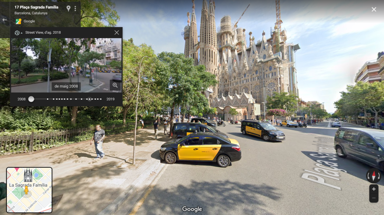 La Sagrada Família el 2008 / Font: Google Street View

