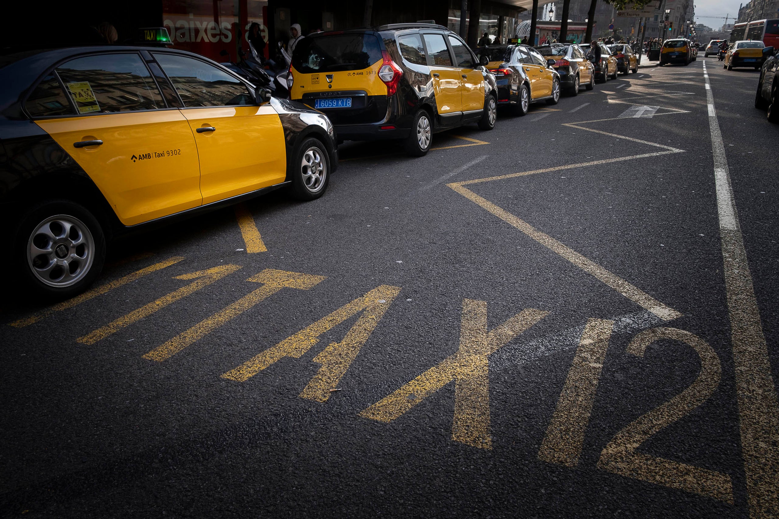 Els taxistes, en una de les protestes que s'han fet en els darrers mesos JORDI PLAY