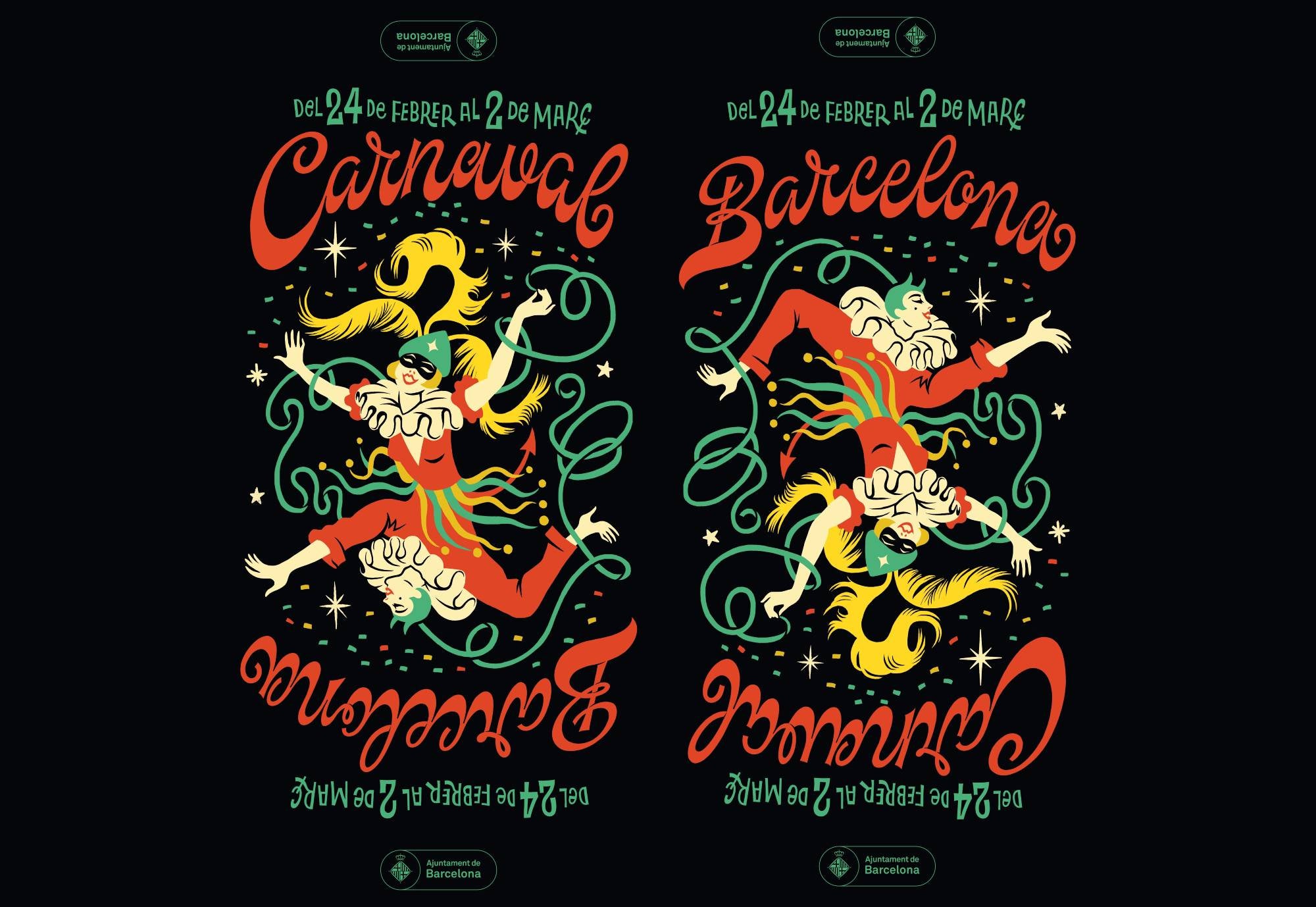 Cartell reversible del Carnaval 2022 a Barcelona / El Marquès