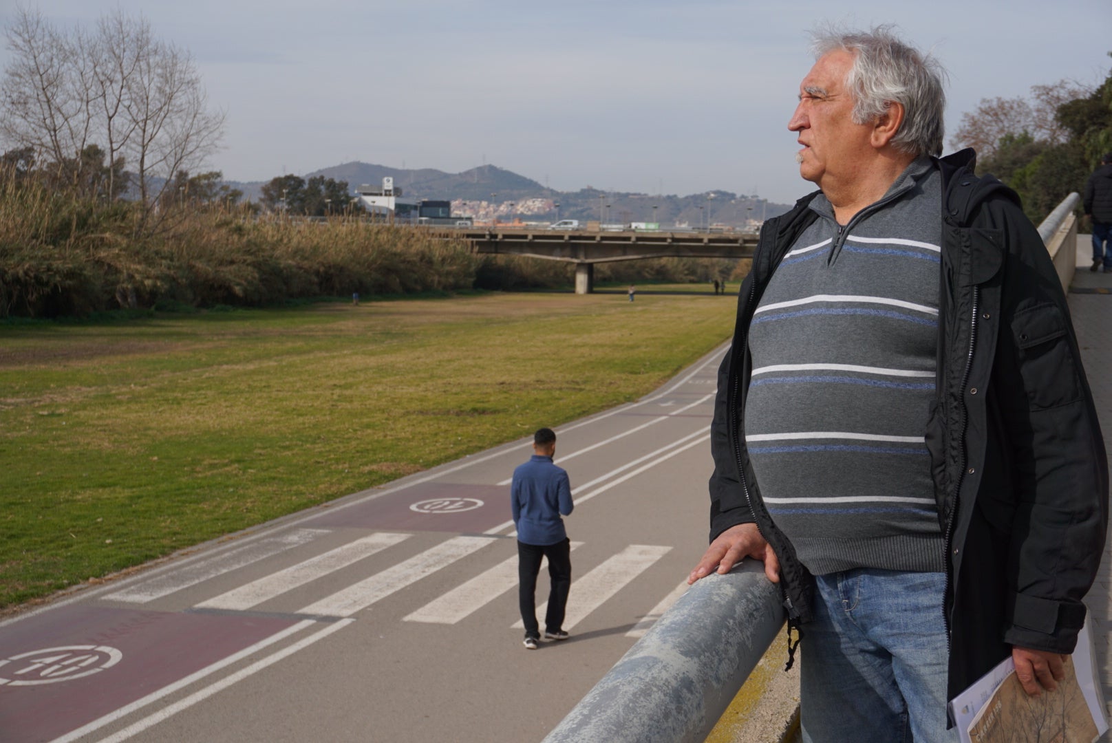 El president de la Coordinadora Veïnal del Baix Besòs, Pepe Sánchez, al parc fluvial del riu Besòs / JR