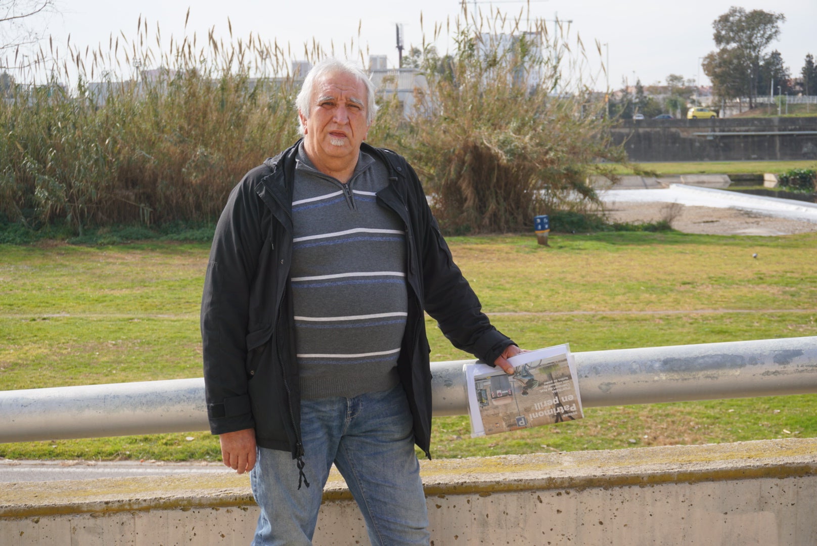 El president de la Coordinadora Veïnal del Baix Besòs, Pepe Sánchez, al parc fluvial del riu Besòs / JR