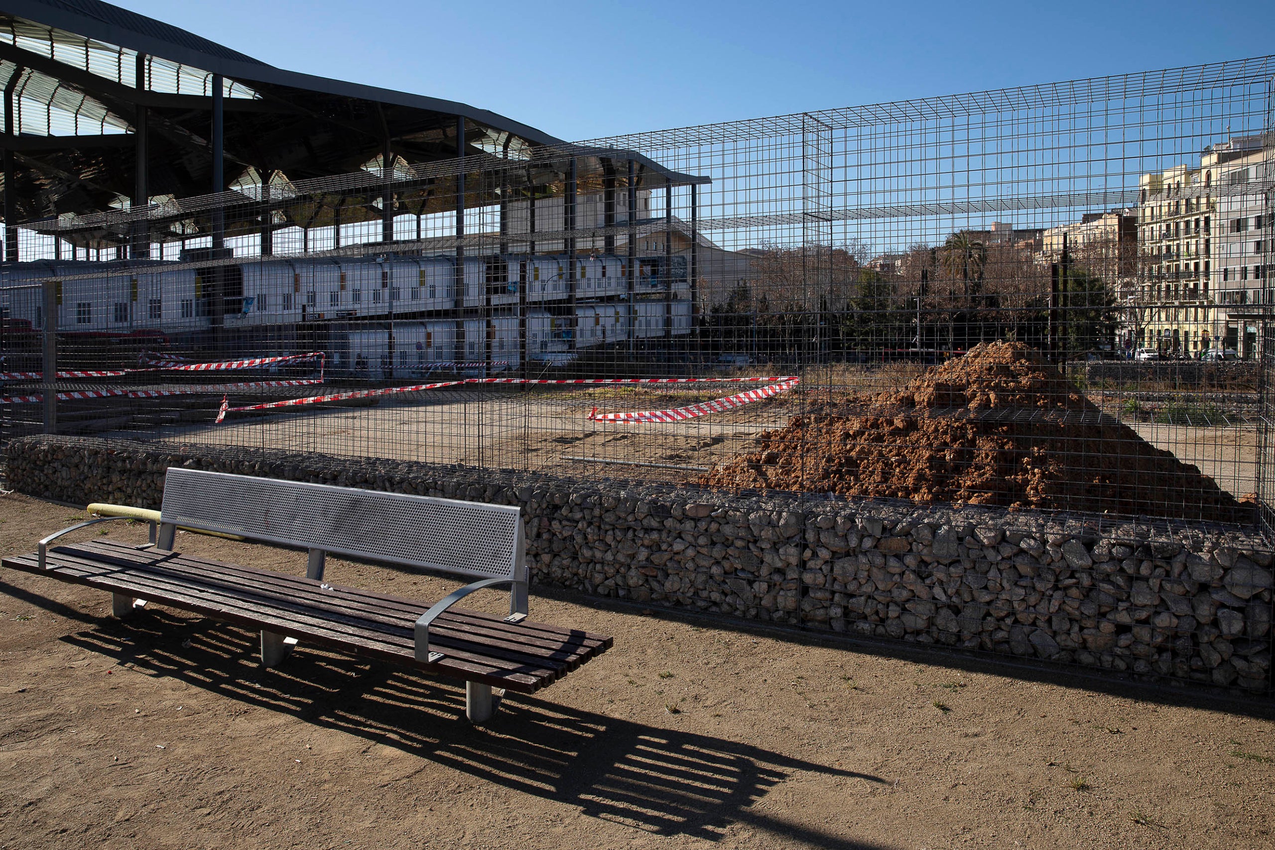 la plaça de les Glòries, en obres des del 2014