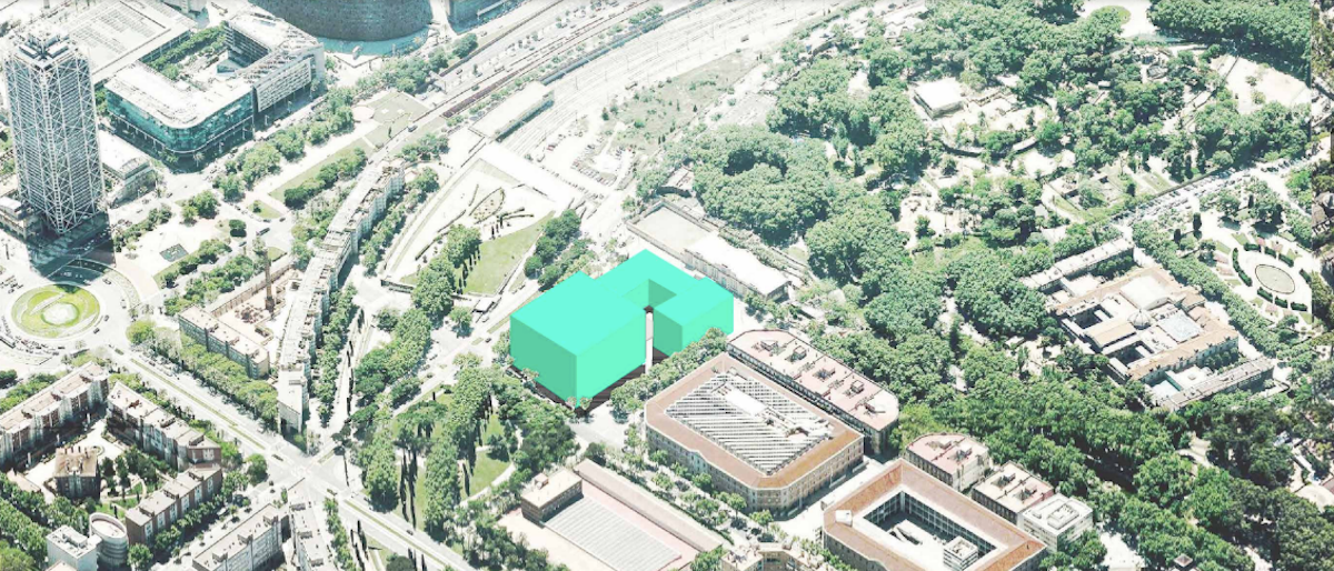 L'equipament del CSIC es construirà al costat dels futurs edificis de recerca de l'antic Mercat del Peix (en verd), al campus universitari de la Ciutadella / UPF