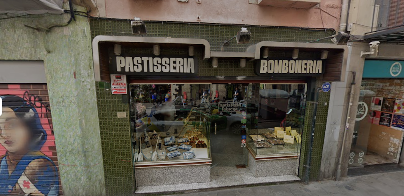 La pastisseria Fàbrega, al barri del Raval / Google Street View