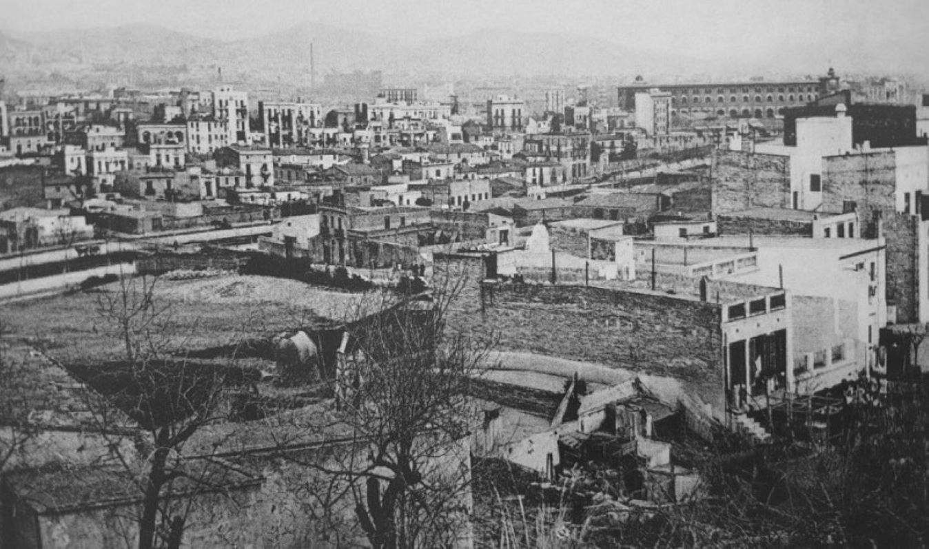 Panoràmica de Sants cap a finals del segle XIX / Ajuntament de Barcelona