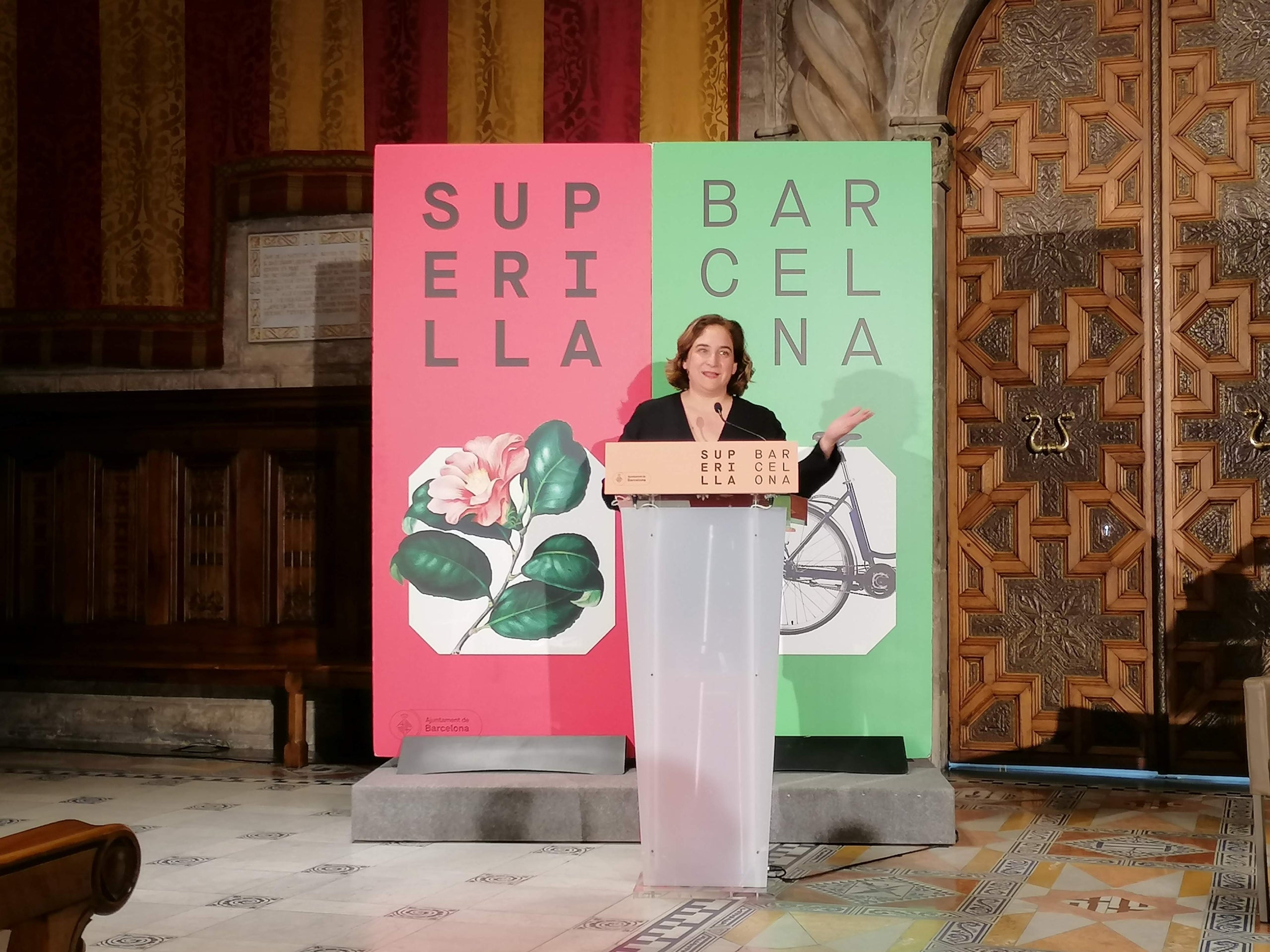 Ada Colau en la presentació del projecte Superilla Barcelona / MMP