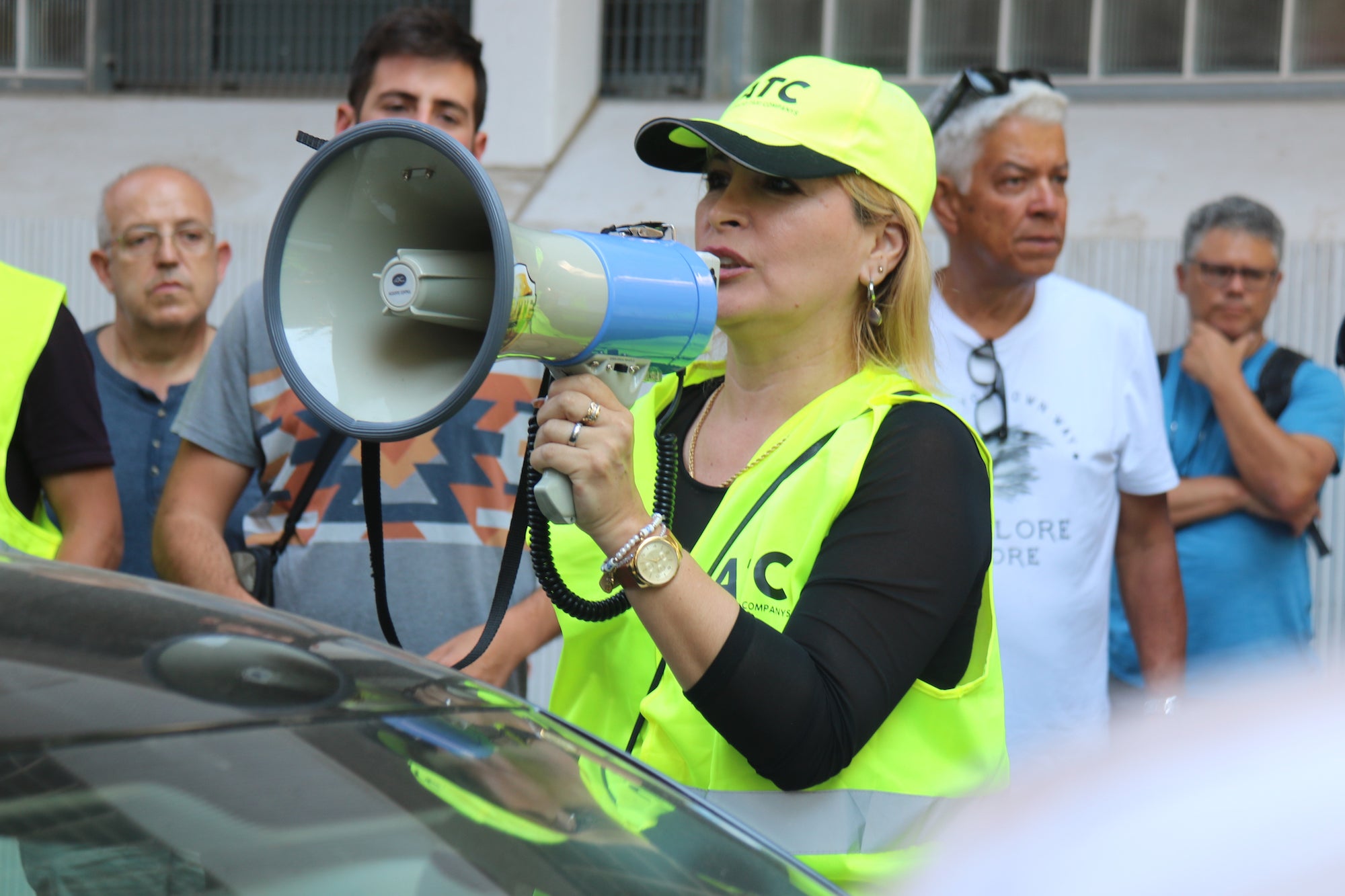 Protesta dels taxistes davant la seu de la CNMC / Foto: ACN - Marta Vidal i Miquel Vera