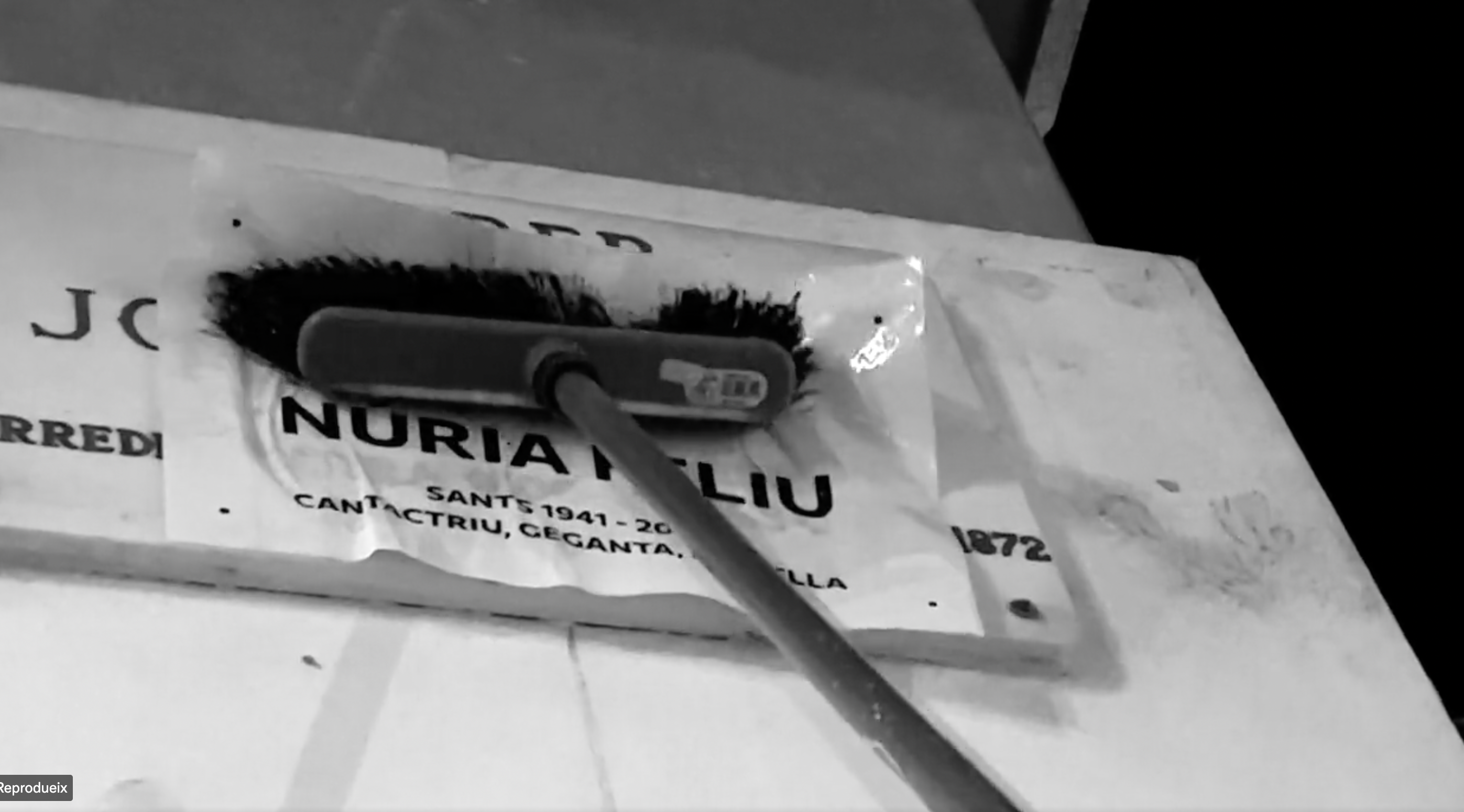 El cartell del carrer de Núria Feliu