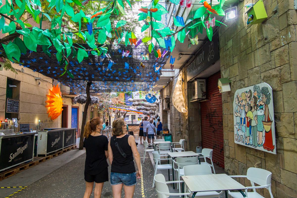 Guarniment del Carrer de Joan Blanques, Festa Major de Gràcia 2021 / Fundació Festa Major de Gràcia