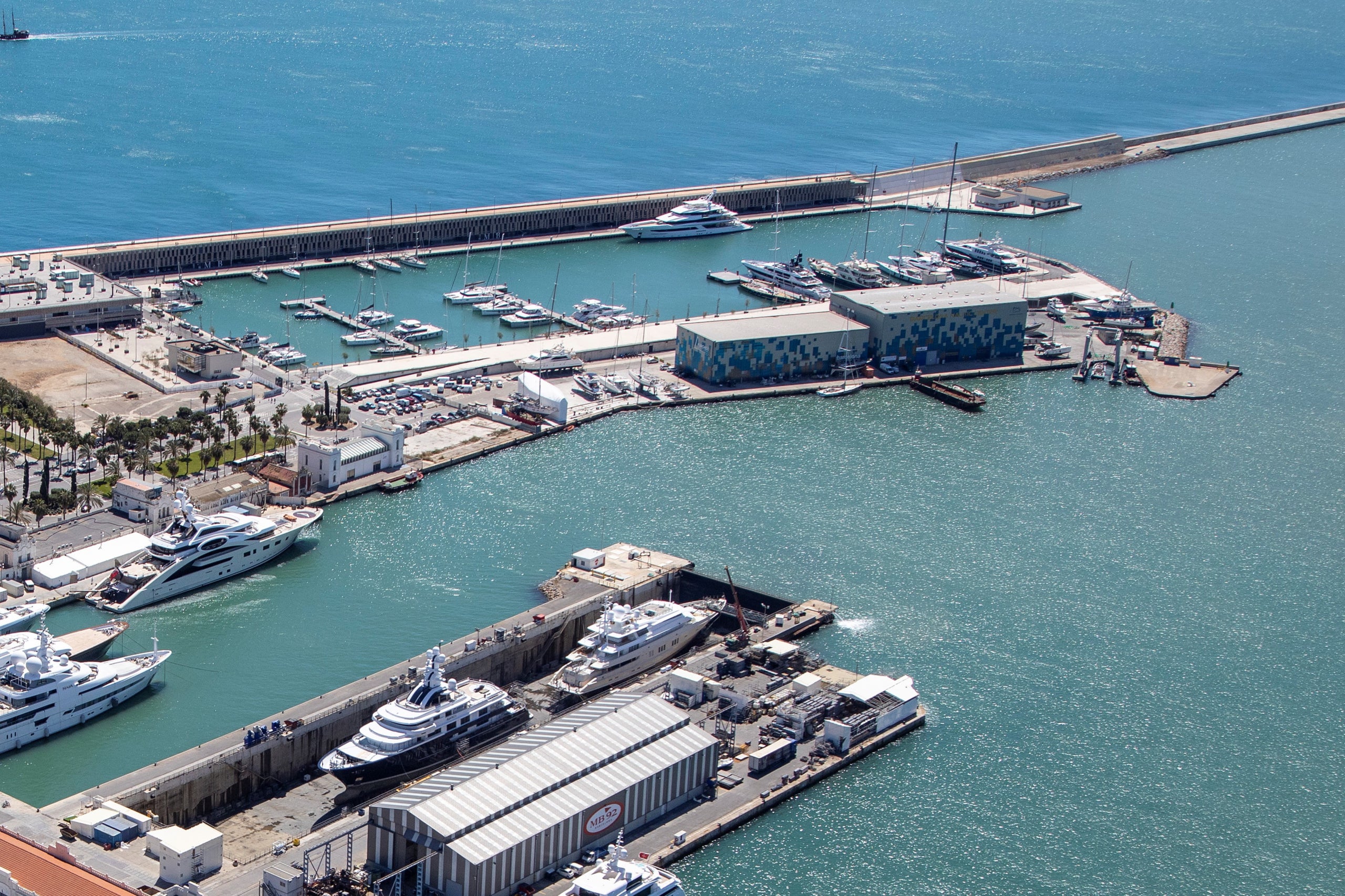 Vista aérea de la Marina Vela y la futura Rambla de Mar / Foto: Puerto de Barcelona