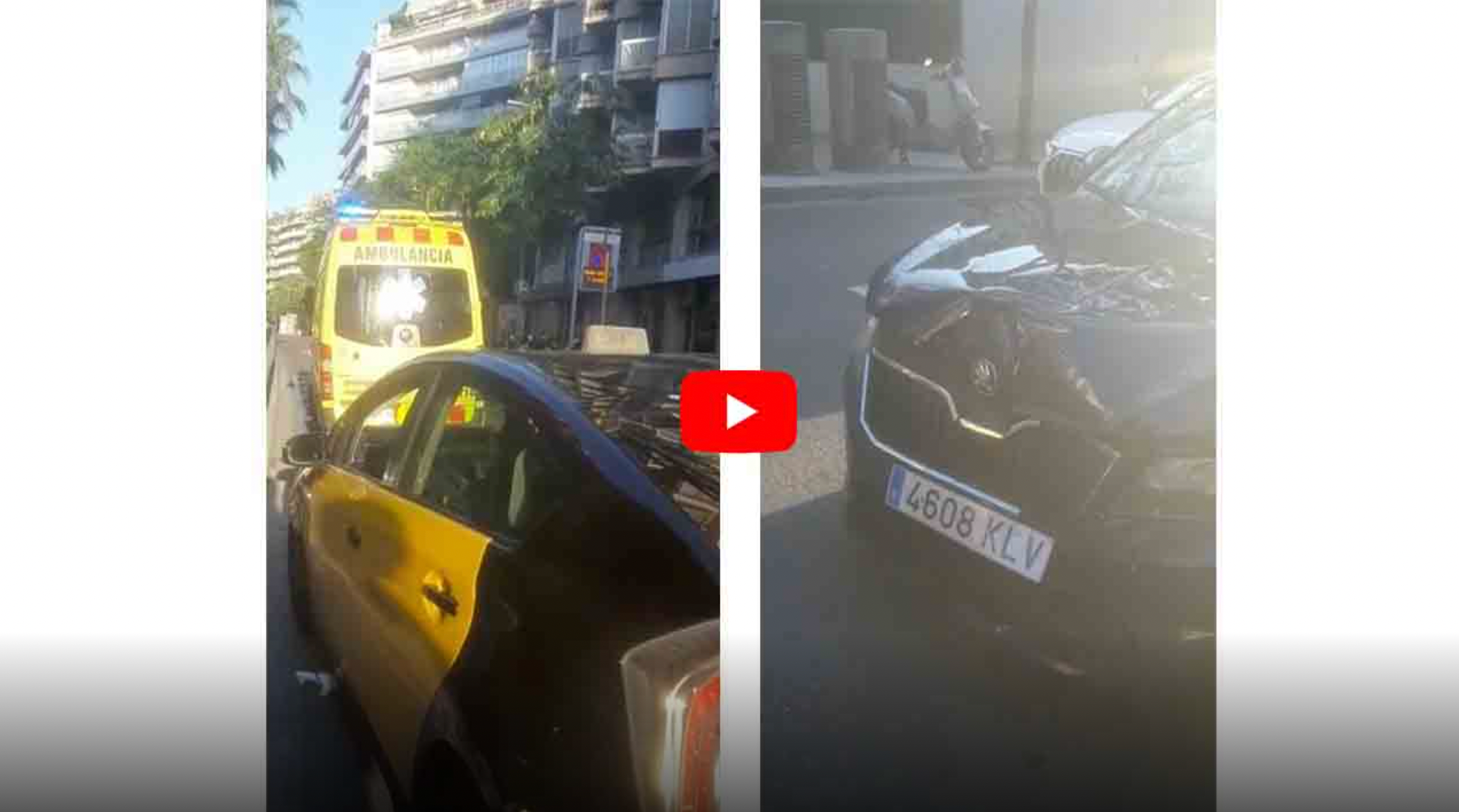 Xoc entre un cotxe de Cabify i un taxi ELITE TAXI