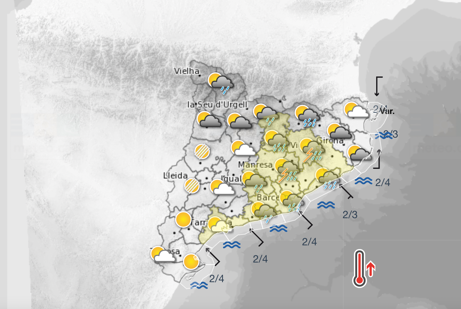 Mapa del Meteocat 