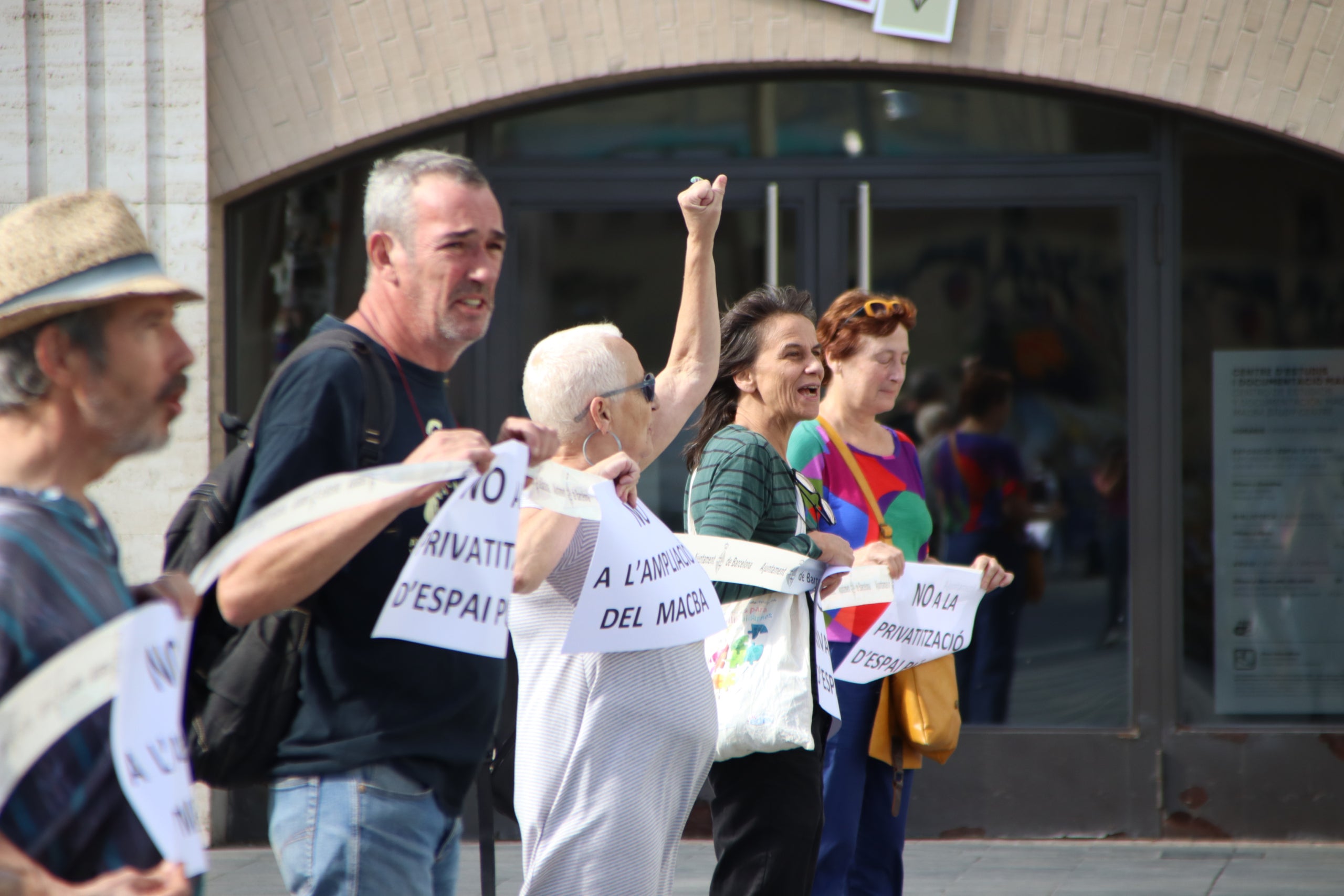 Imatge d'arxiu d'una protesta de la plataforma NO a l'ampliació del MACBA / ACN