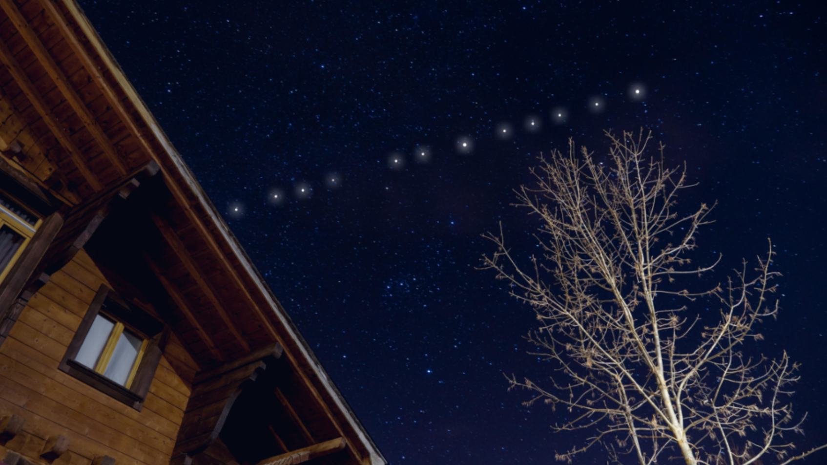 Una imatge del pas de l'starlink SPACEX