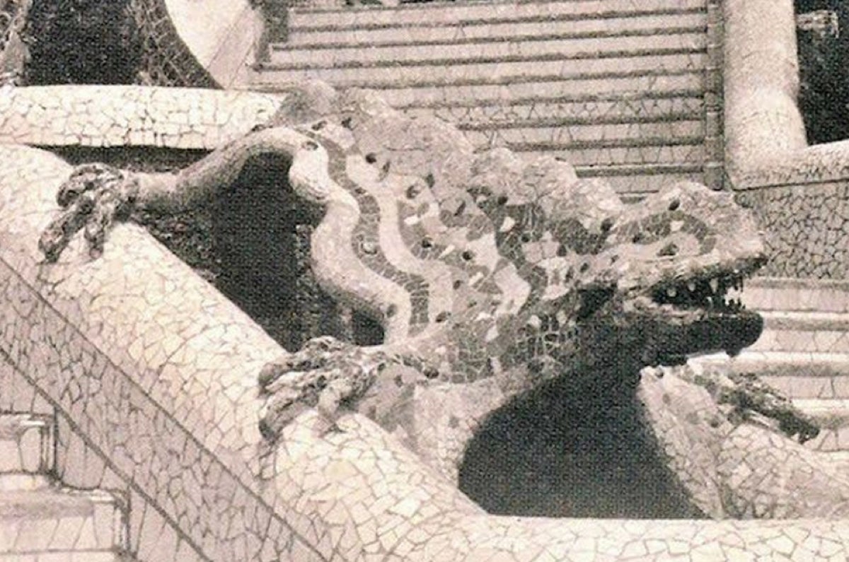 El drac del park Güell el 1907