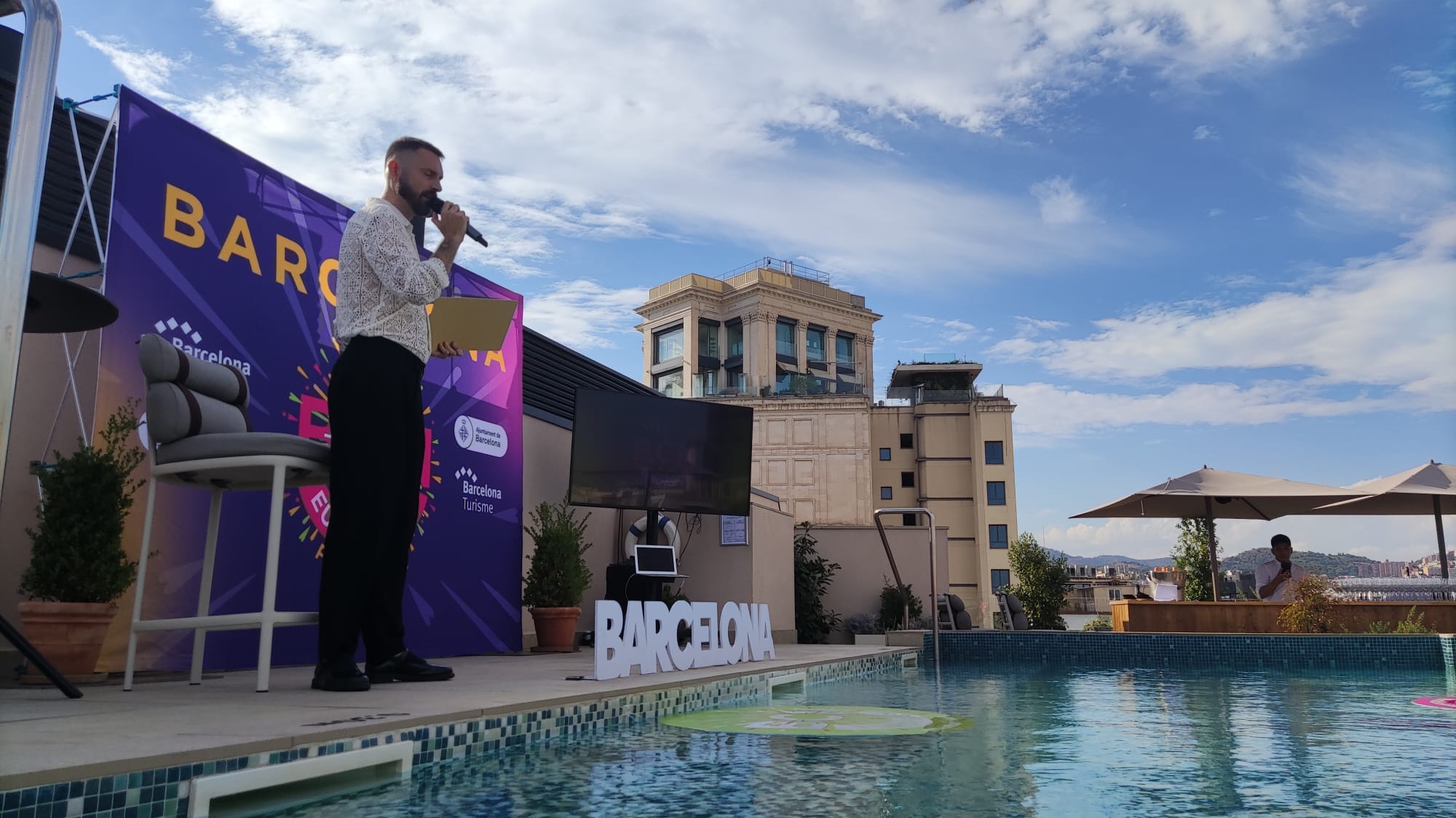 Un moment de la prestentació de la Barcelona Eurovision Party