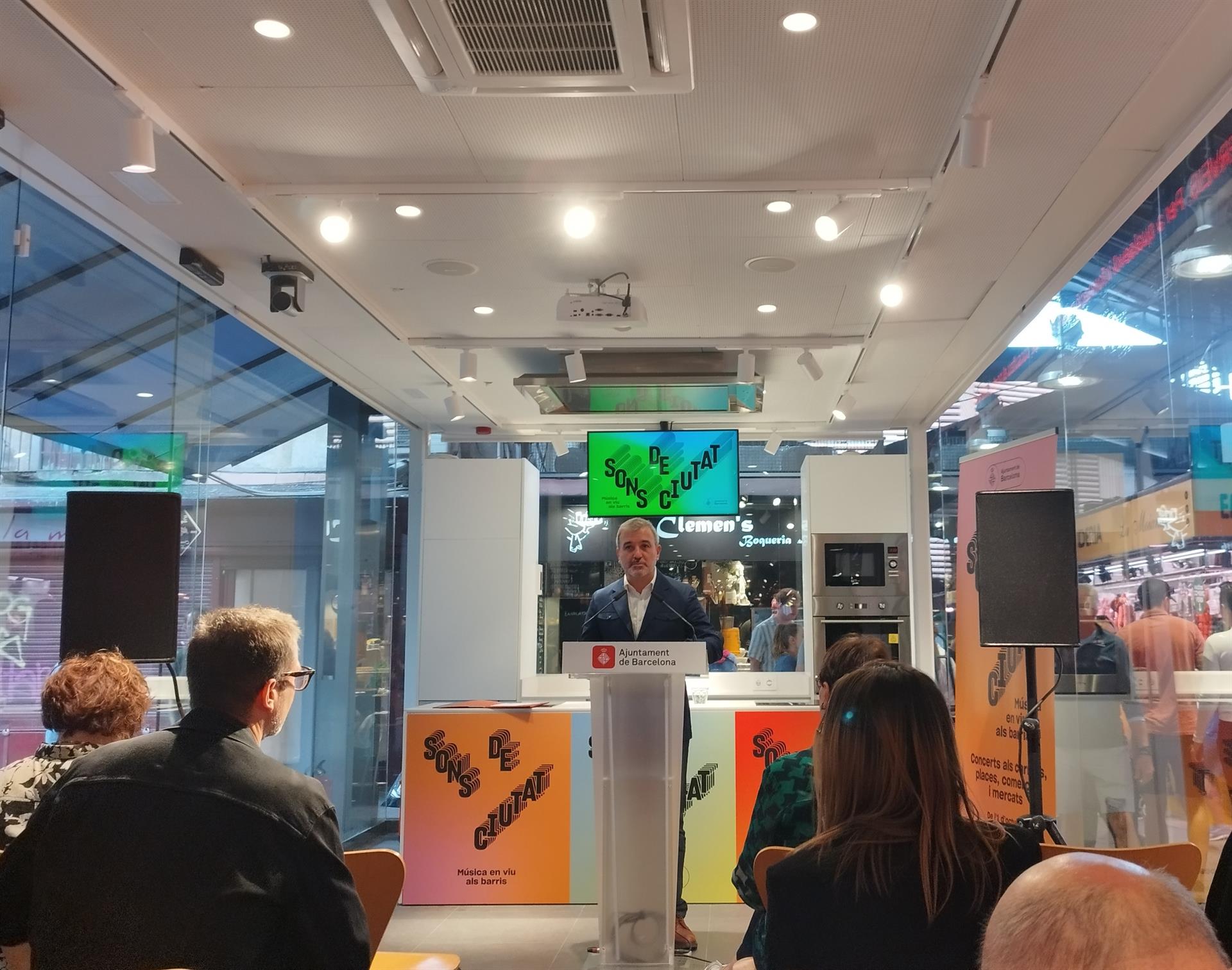 Jaume Collboni durant la presentació del Mercat de la Boqueria / Europa Press