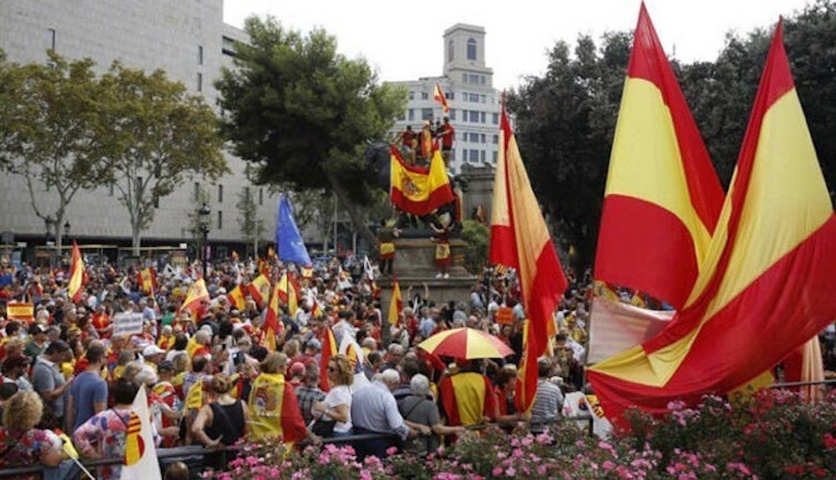 Una imatge d'arxiu d'un dels actes del dia de la Hispanitat de l'any passat | X: @catalunyasumaES