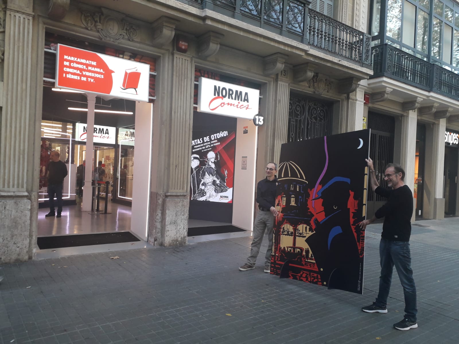 Esl autors de Nocturn Berlínés de Corto Maltés, Juan Díaz Canales i Rubén Pellejero, en la presentació del nou àlbum/QS