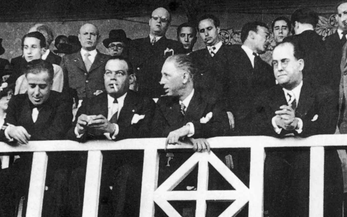 L'exdirigent del FC Barcelona Josep Sunyol amb el president Lluís Companys en una imatge d'arxiu / FCB