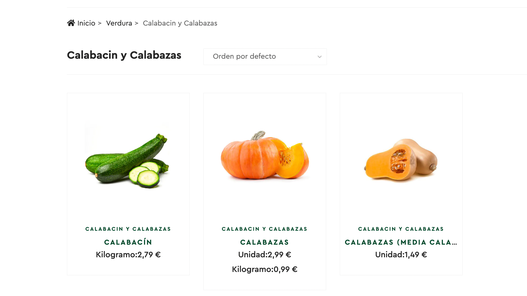 Cistella de la compra de Fruterías Moreno