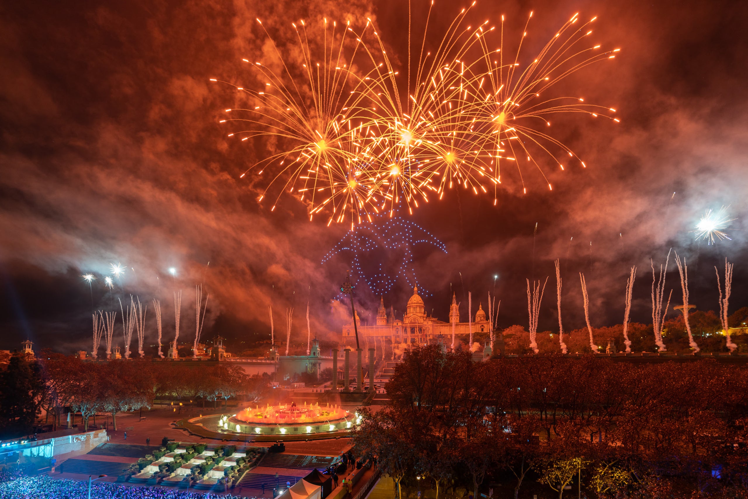 Un dels moments de la festa de Cap d'Any a Maria Cristina / Ajuntament de Barcelona