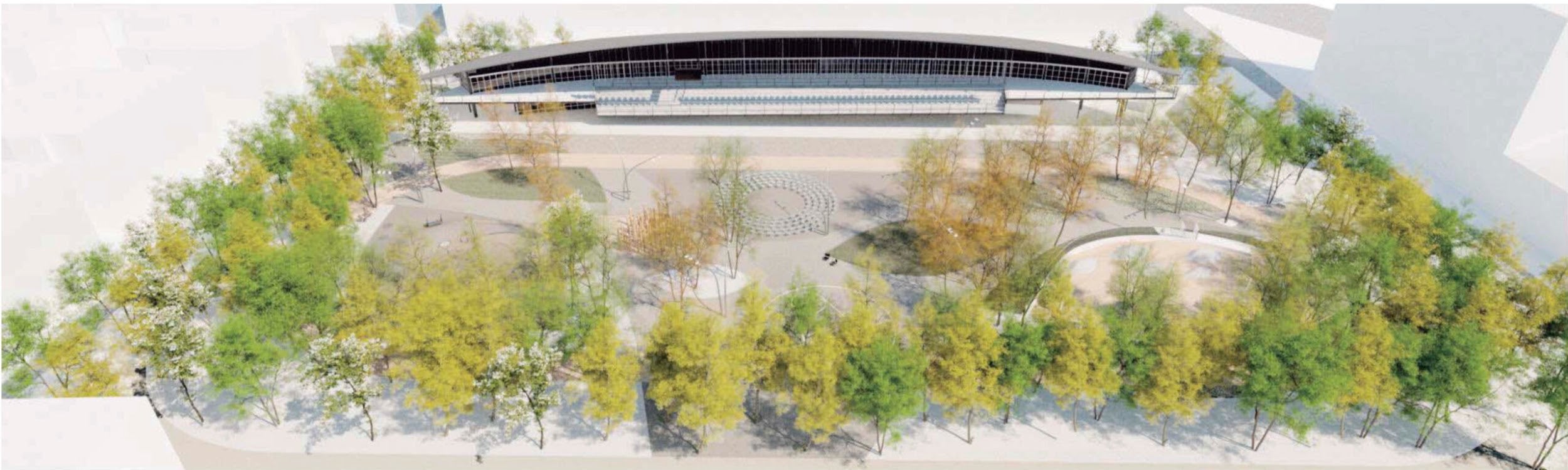Així quedarà la plaça del Canòdrom de Sant Andreu un cop finalitzats els treballs de reurbanització / Ajuntament de Barcelona