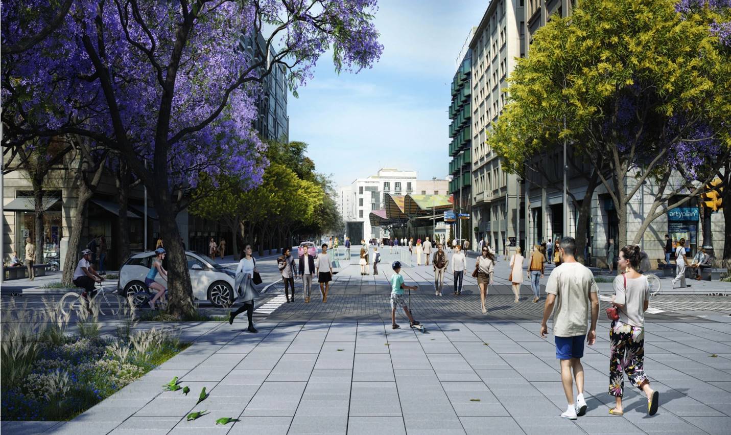 Estat en què quedaria la plaça d'Antoni Maura / Ajuntament de Barcelona