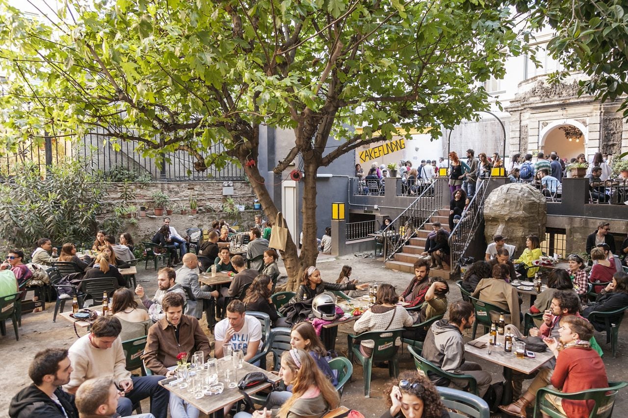 El jardí de l'Antic Teatre en una imatge d'arxiu / Antic Teatre