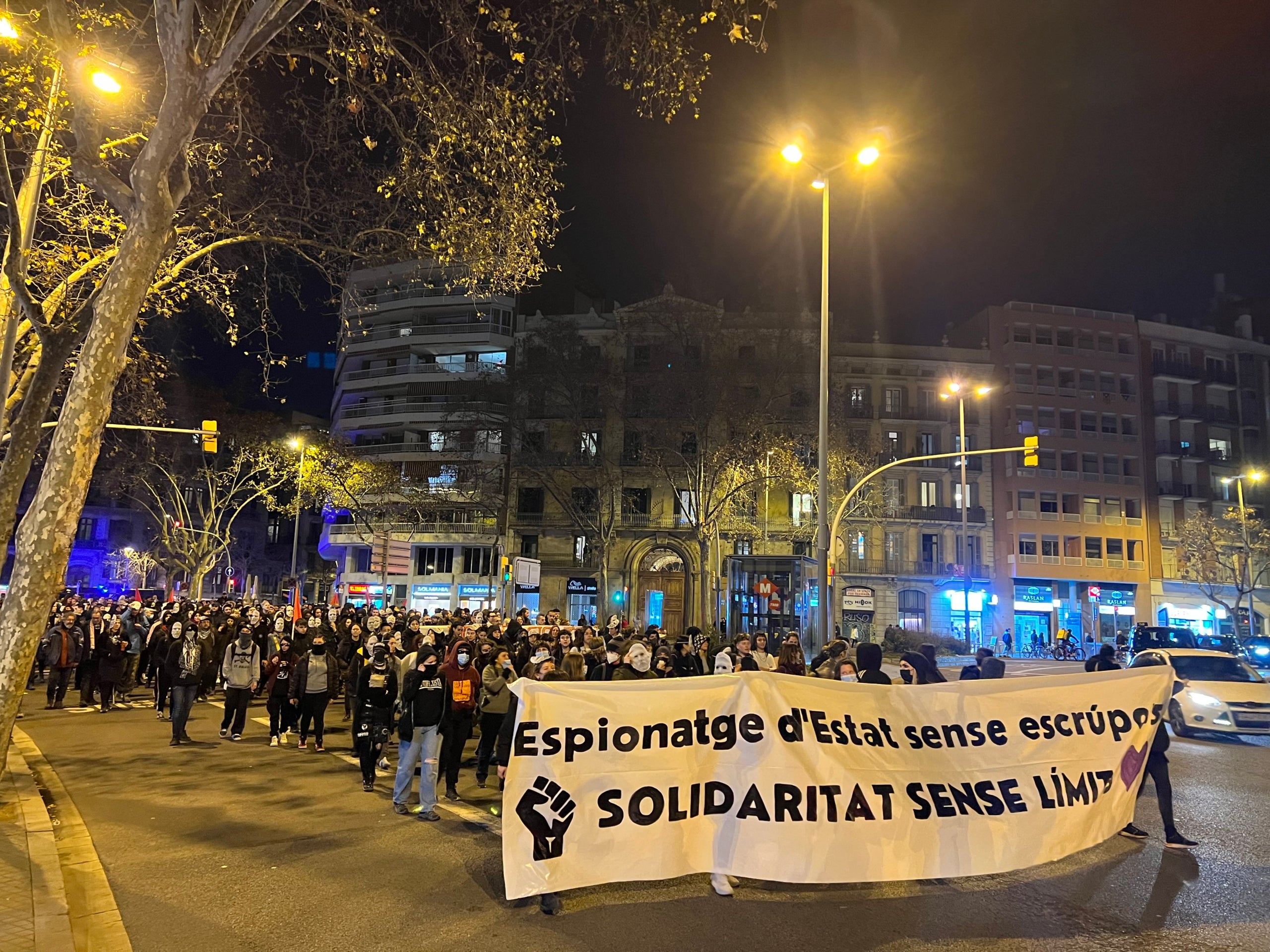 Un dels moments de la manifestació d'aquest dissabte / ACN