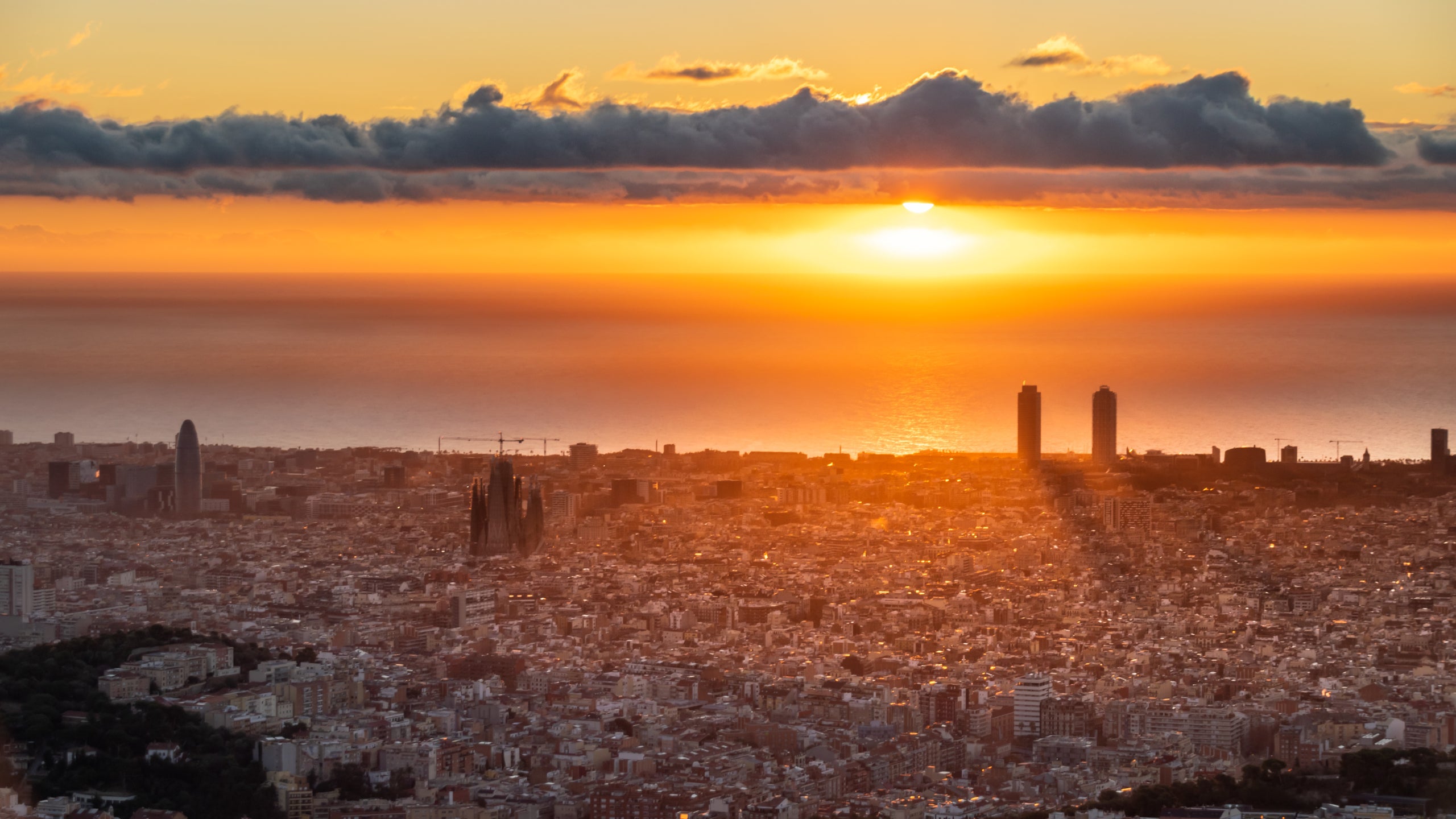 Panoràmica del cel de Barcelona el dia 20 de gener / Alfons Puertas (Observatori Fabra)