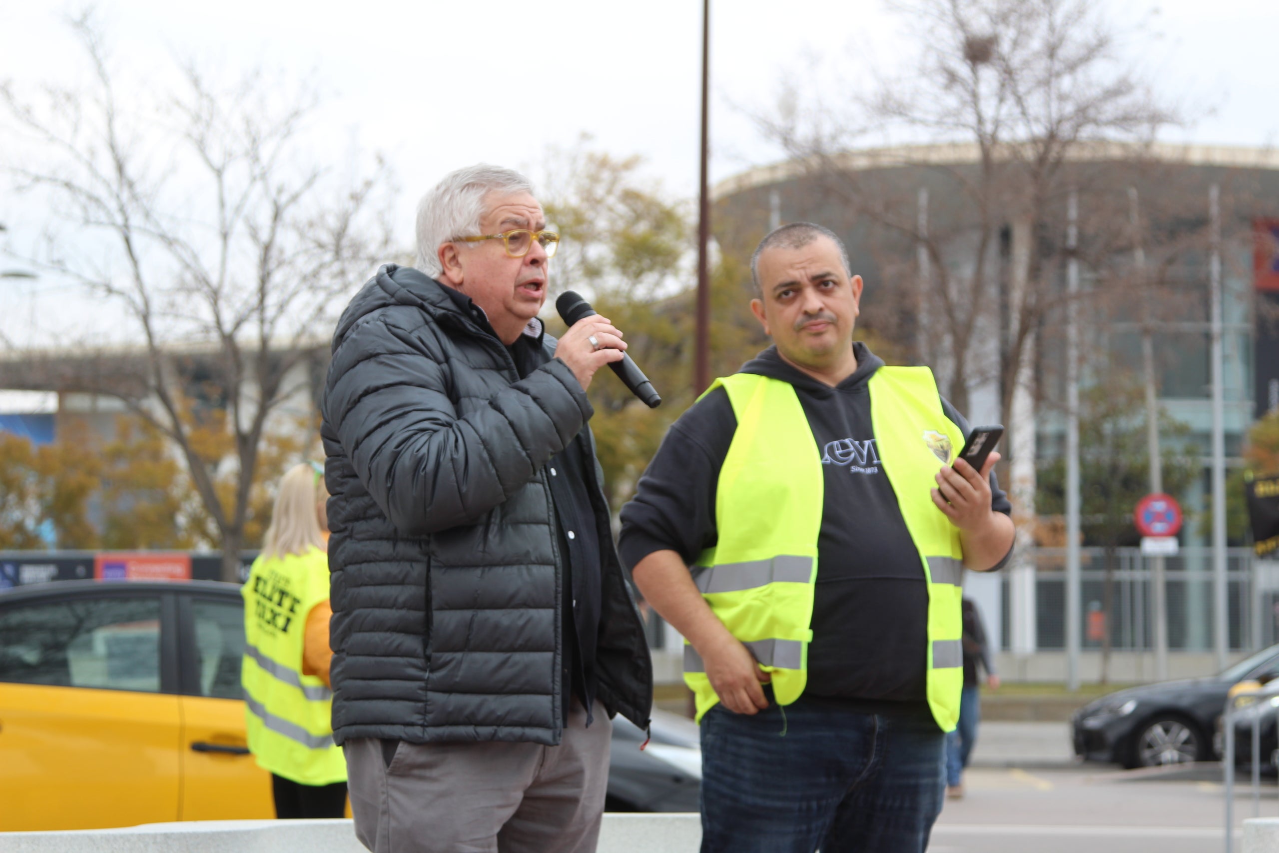 Un dels moments de l'assemblea del sector del taxi d'aquest dijous / A.R.