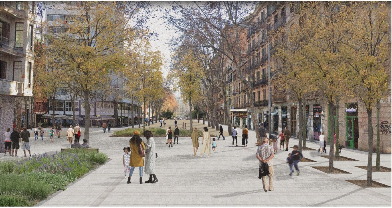 Una imatge de la futura ronda de Sant Antoni projectada per l'Ajuntament d'Ada Colau / Ajuntament