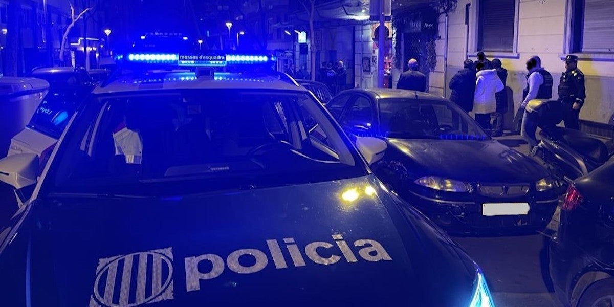 Un moment del dispositiu policial de divendres/ Mossos d'Esquadra