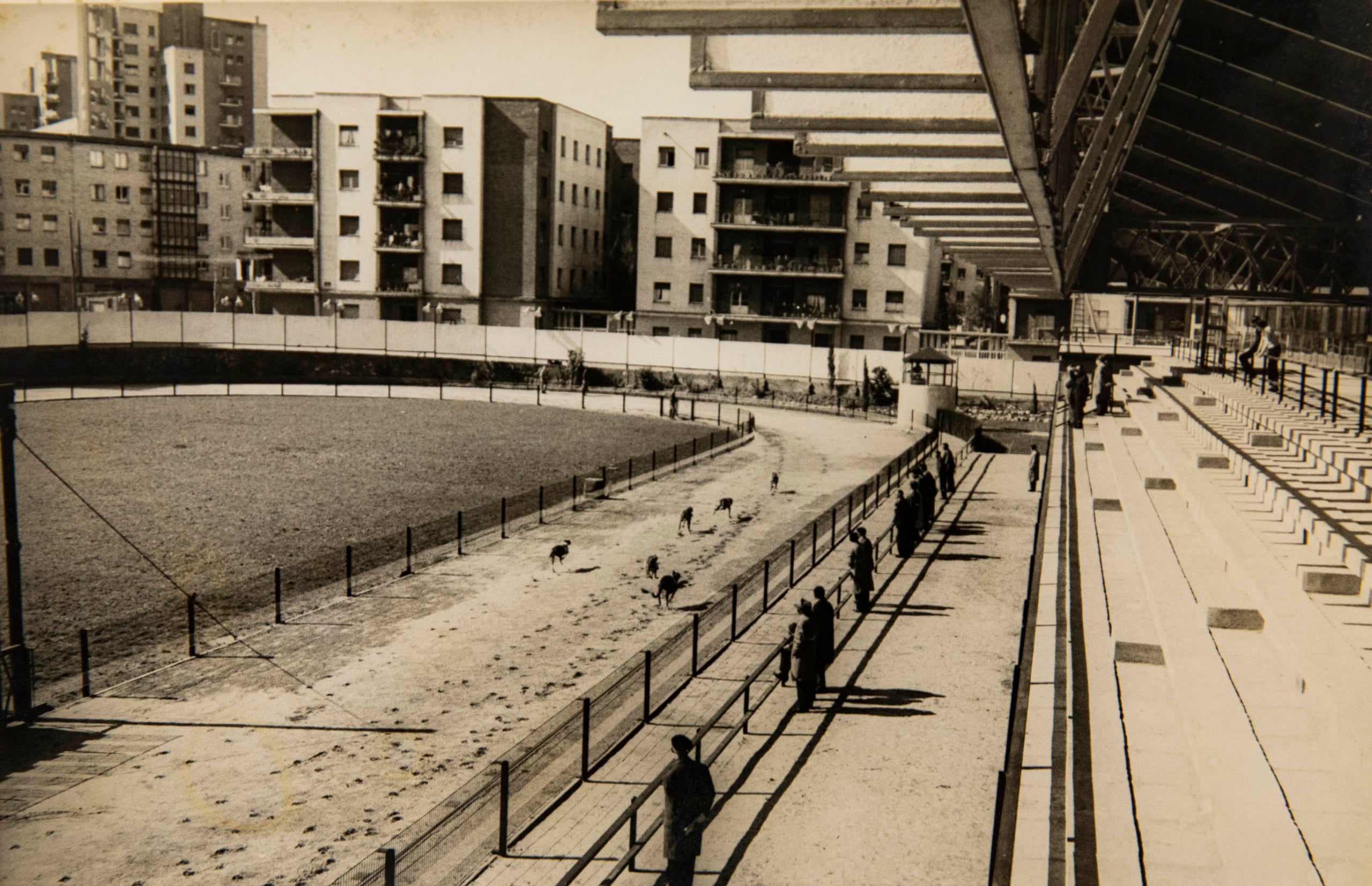 Canòdrom de la Meridiana a mitjans dels 60.