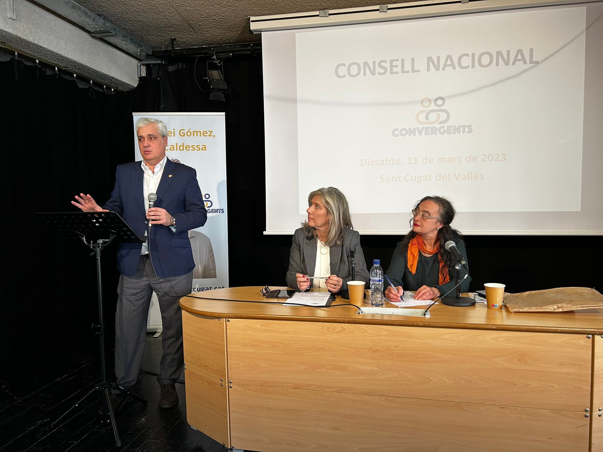 El President de Convergents, Germà Gordó, fa la cloenda del Consell Nacional / Convergents