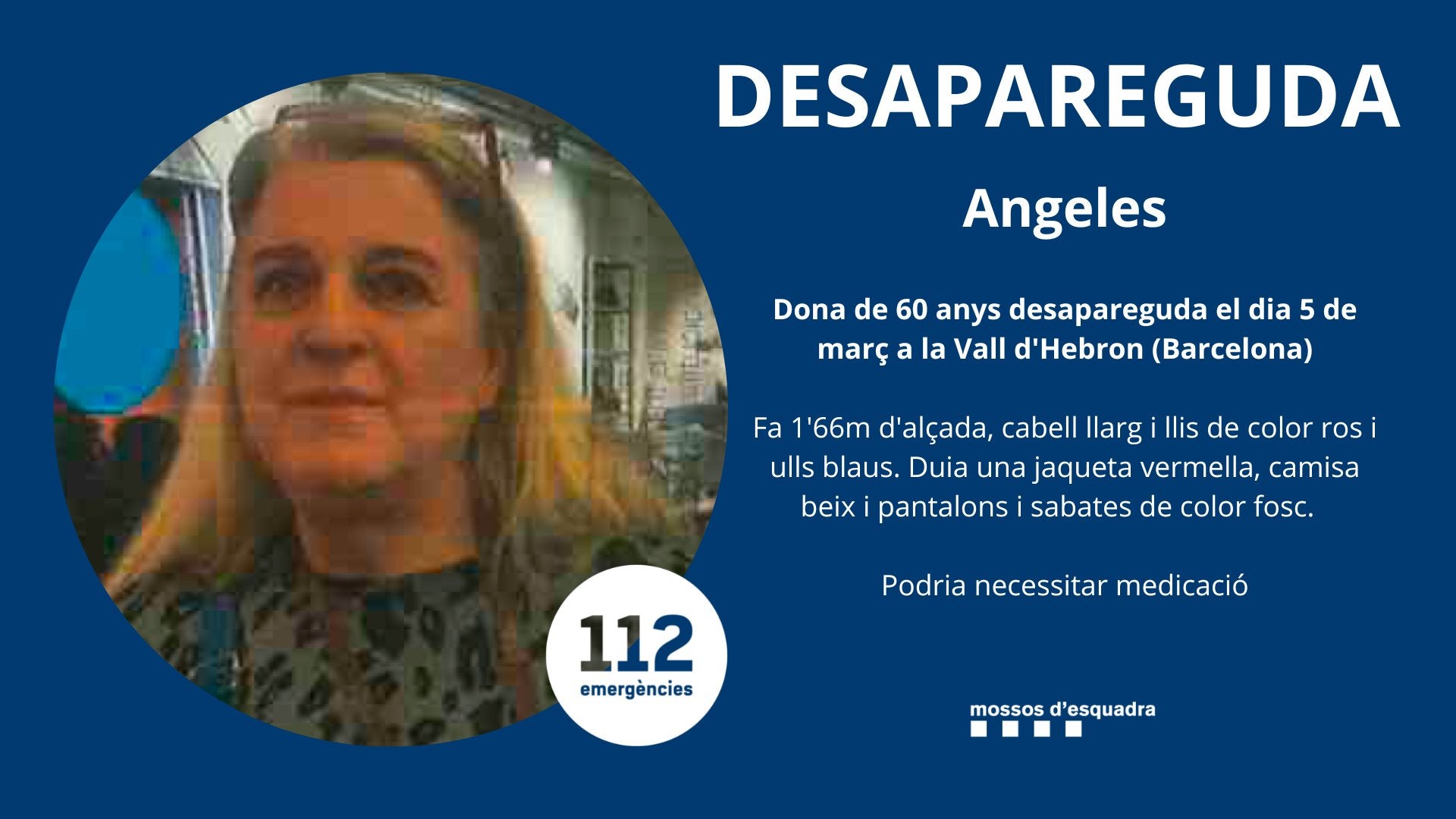 La dona desapareguda a Barcelona / Mossos