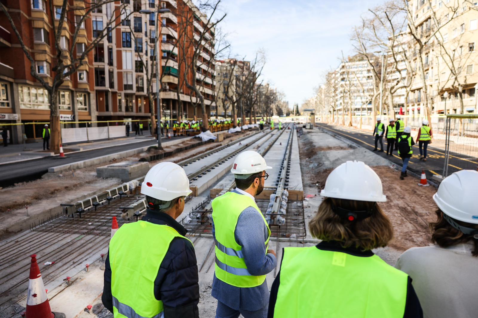 Un dels trams ja urbanitzats amb les vies del tramvia ja col·locades i la Sagrada Família al fons / Generalitat