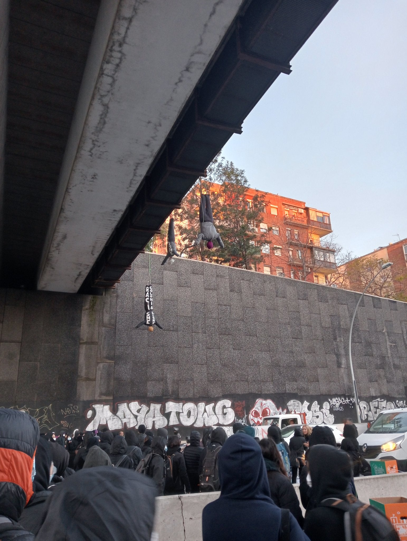 Un moment de la manifestació d'aquest dimecres / Twitter: @EndavantHG
