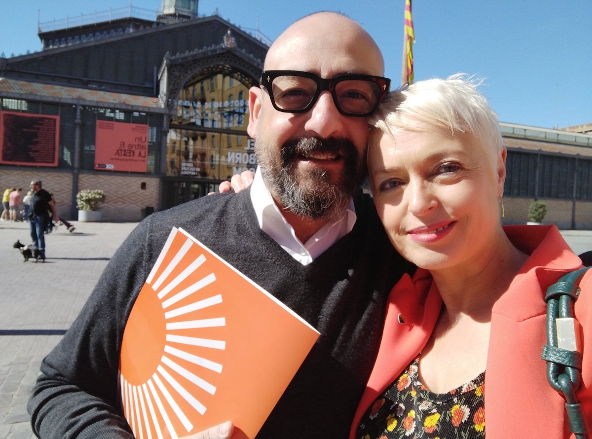 Jordi Cañas amb la candidata de Cs, Anna Grau / Twitter: @annagrauarias
