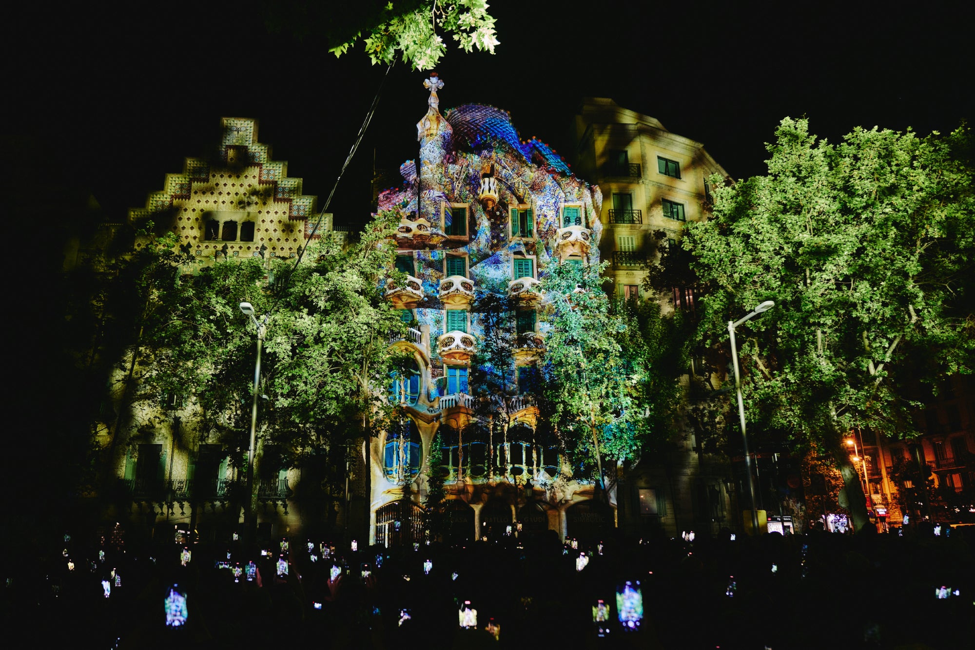 Milers de persones han viscut gratuïtament l'espectacle | Casa Batlló