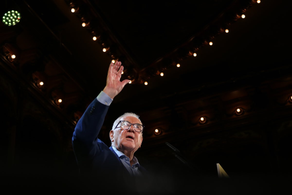 Ernest Maragall en l'acte final de campanya