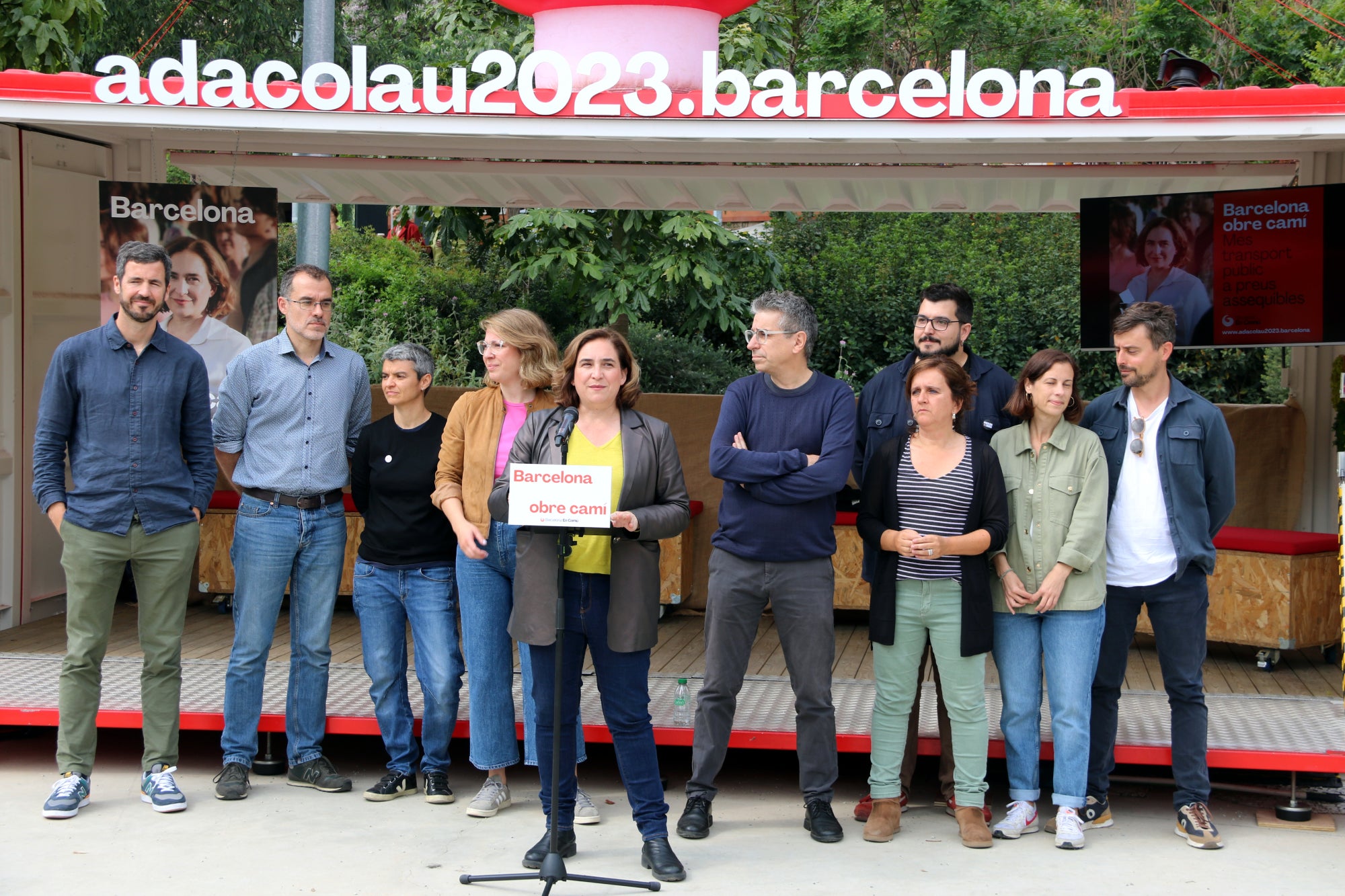 Colau amb els principals noms de la llista dels Comuns | Jordi Bataller, ACN