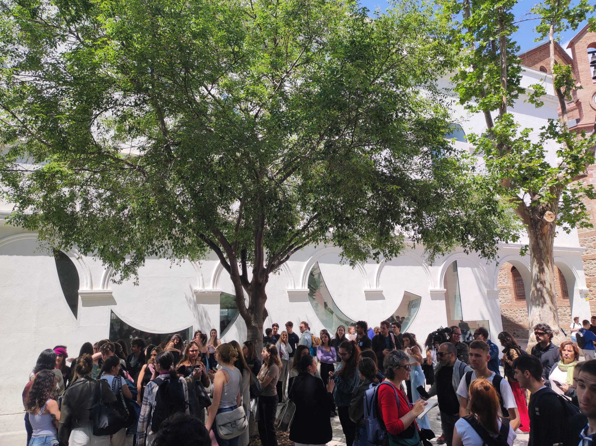 Un moment de la concentració d'estudiants d'aquest dimarts / G.M.